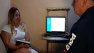 Unexpected encounter with my English tutor turns wild