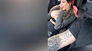 Watch her pay taxi with big tits!