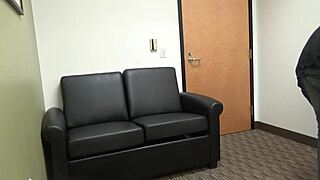 carrie b shows small tits in casting