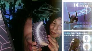 i got a dildo for my balls and ass, look how i use it