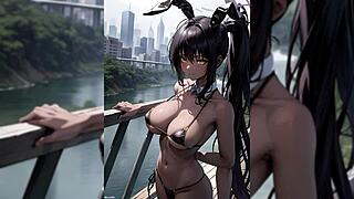 blue archive bunny karin compilation featuring boobs and tits in various scenes