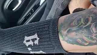 Watch her pay taxi with big tits!