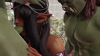 Kuorinu Elves Fucked By Orcs In Threesome With Vibrator!