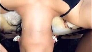 i deepthroat and gag on big cock with my ebony tits