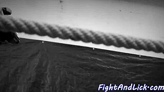 Lesbian Babes Sixty-Nine After Wrestling!