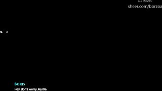 In Wal 17, the wolf spotted Myrtle's big tits and tried to eat them