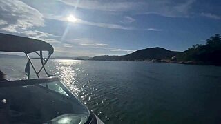 Let's Get Naughty On The Boat With Big Tits And Monster Cock Outdoors