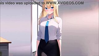 JOI-mistress kommanderer lydighet i kontor-rollespill