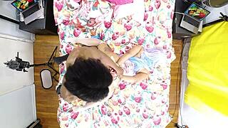 vixen vanity behind the scenes with big black cock overhead view