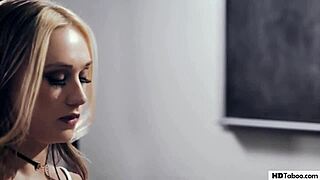 Gwen Vicious faces rough double penetration from principal and teacher in a hardcore anal scene