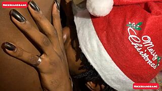 santa enjoys a homemade christmas treat with amateurs