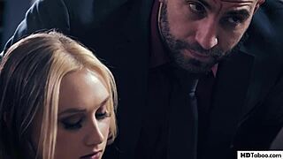 Gwen Vicious faces rough double penetration from principal and teacher in a hardcore anal scene