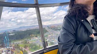 watch these latinas finger each other in public amusement park