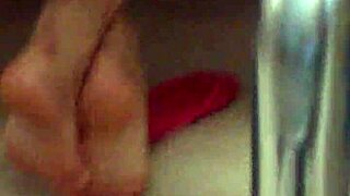 playful latina soles in the classroom, teasing with fetish touches