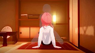 Slečna Makima sténajúca pri hlbokom prenikaní v 3D hentai