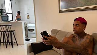 amanda souza invites young guy to her house for dream come true