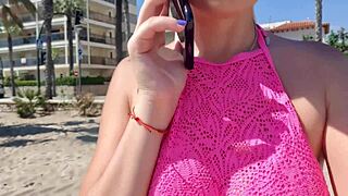 Call friend for phone sex, loud moans till creampie orgasm in pussy