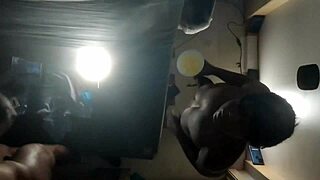 In Texas, this hairy ebony milf, a black mama from various backgrounds, casually shows her pussy