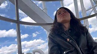 watch these latinas finger each other in public amusement park