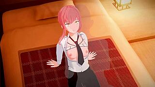 miss makima moans intensely during deep penetration in 3d hentai