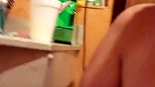 busty teen in lingerie fingers her juicy pussy with vibrator