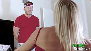 Watch this young blonde suck her American stepdad's cock in Familystroke