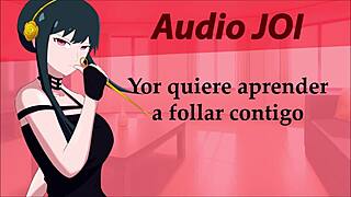 yor wants to practice sex with you in audio joi hentai