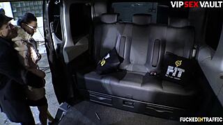 Nerdy Brunette Cheats With Big Dick Chauffeur In Backseat