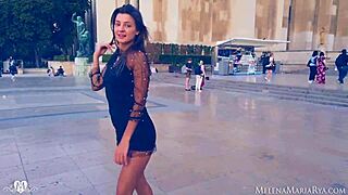 i'm melena maria rya enjoying public outdoor in paris