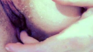 Young Virgin Caresses Her Pussy in the Bathroom.