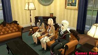 Jiraiya's Fans Fuck One Fan While Tsunade Watches Tits Bounce