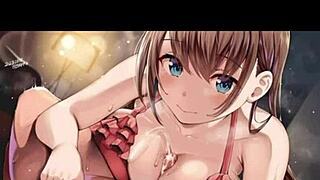 i love watching this hentai paizuri compilation where they cum all over those tits