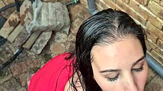 I got my cock sucked in back alley after piss facial