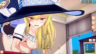 Obsessed with Marisa Kirisame's Big Boobs in 3D Hentai!