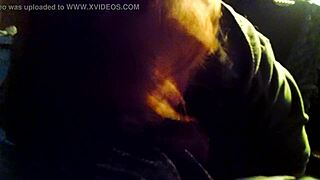 this milf feels so emotional giving an interracial blowjob