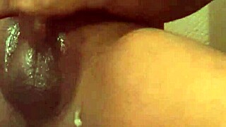 creamy masturbation with big black cock