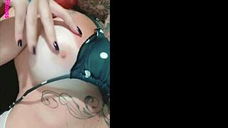 Tattooed beauty shows off her tan lines for the web