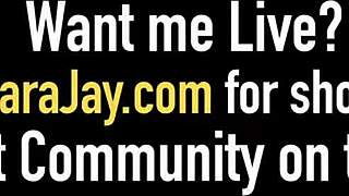 Horny cougar Sara Jay takes big black cock deep, or does she resist?