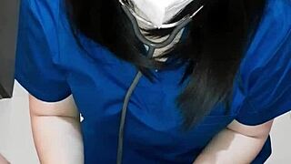 Beautiful doctor with big tits personally collects semen sample from patient