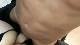 Teen boy in lingerie waits for bareback doggystyle