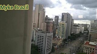 Myke Brazil gives Debora Fire a blowjob and doggystyle farewell before his trip