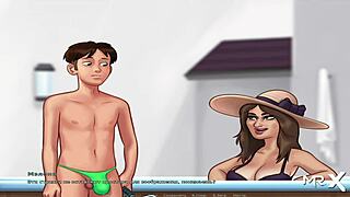 I'm So Excited For This Summertimesaga Jacuzzi Breast Massage Scene E3 75 With Teen And Milf