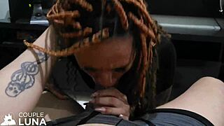 Ebony Brazilian dances naked and takes big dick