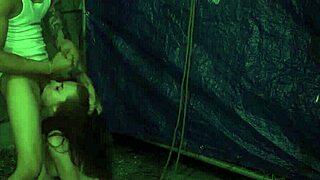 Anya Olsens enjoys extreme anal toys in a rough outdoor public romp