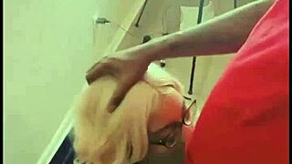 blonde barbie deepthroats monster bbc for cumshot 😈