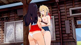 Violet Evergarden X Cattleya Baudelaire Lesbian Scissoring