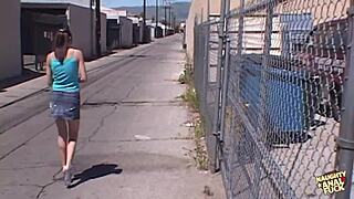 So, this half-ponytail brunette got slammed cowgirl and doggy in a wild basement.