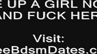 tied teen getting hard fucked?