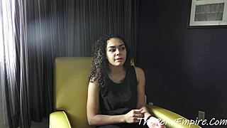 Latina teen goes from photoshoot to hardcore casting couch fucking