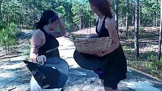 halloween night with big tits and small tits on display for voyeurs